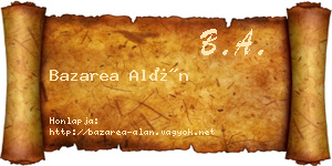 Bazarea Alán névjegykártya
